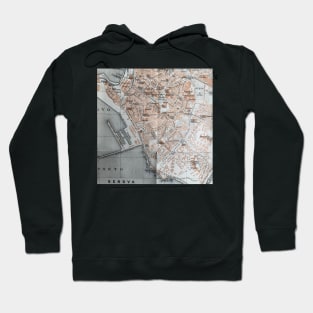 Genoa, Italy map, 1800s Italian antique map, Genova Italia Hoodie